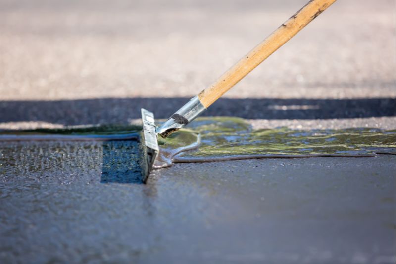 Driveway coating process with epoxy in south Brisnane