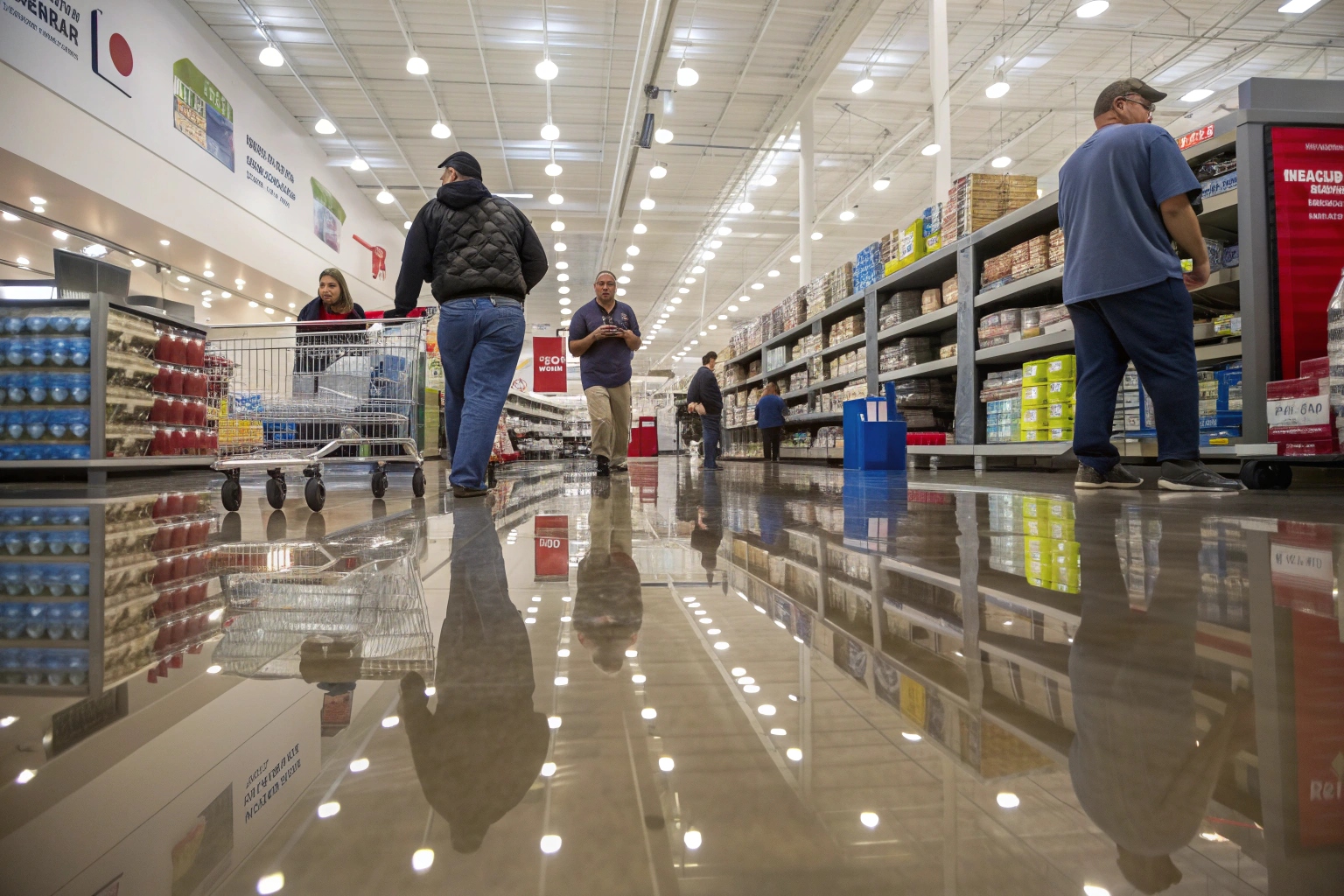 High-traffic retail store in Brisbane with durable epoxy flooring handling heavy customer foot traffic