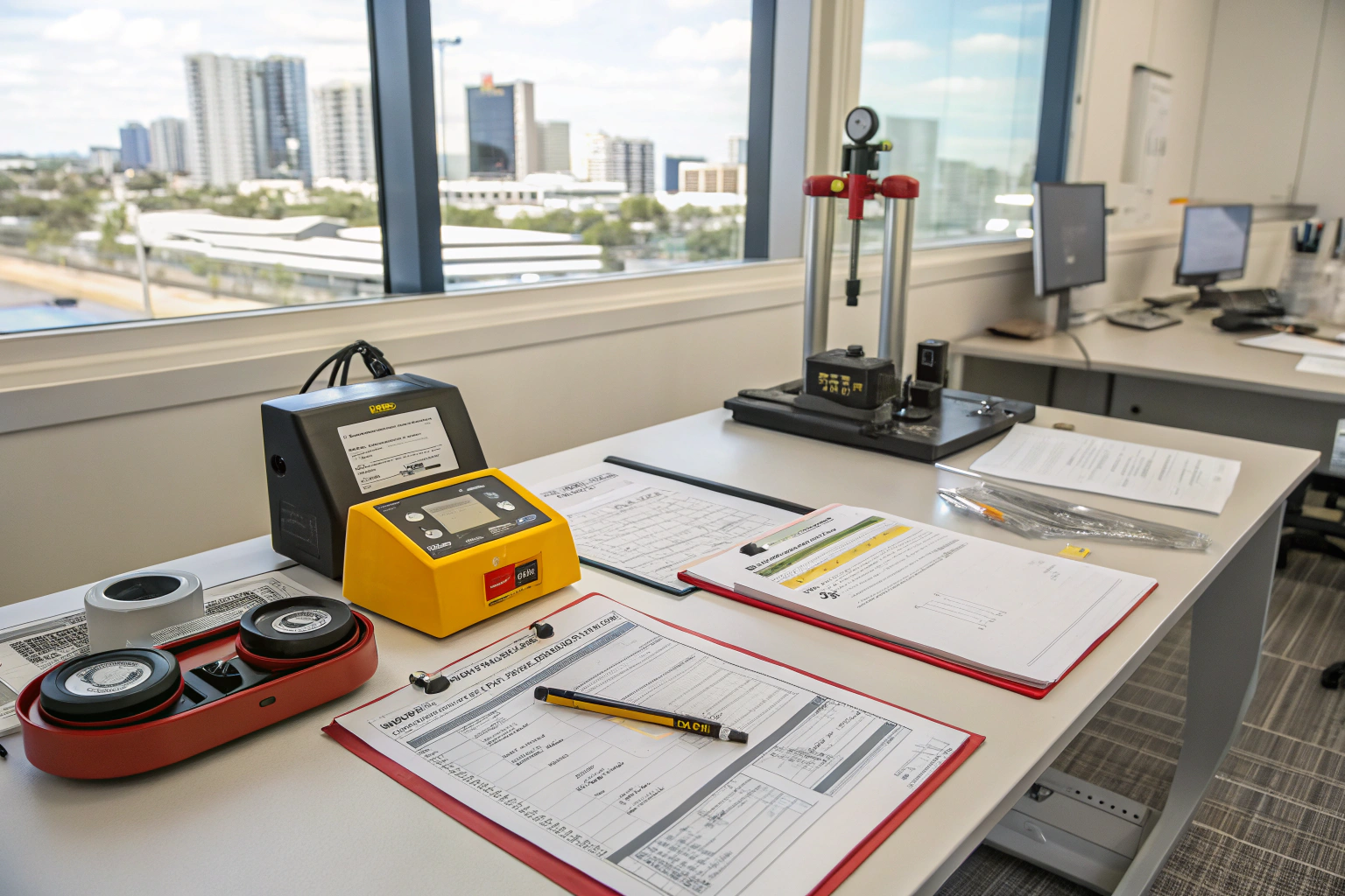 Professional workplace safety documentation and slip-resistance testing
