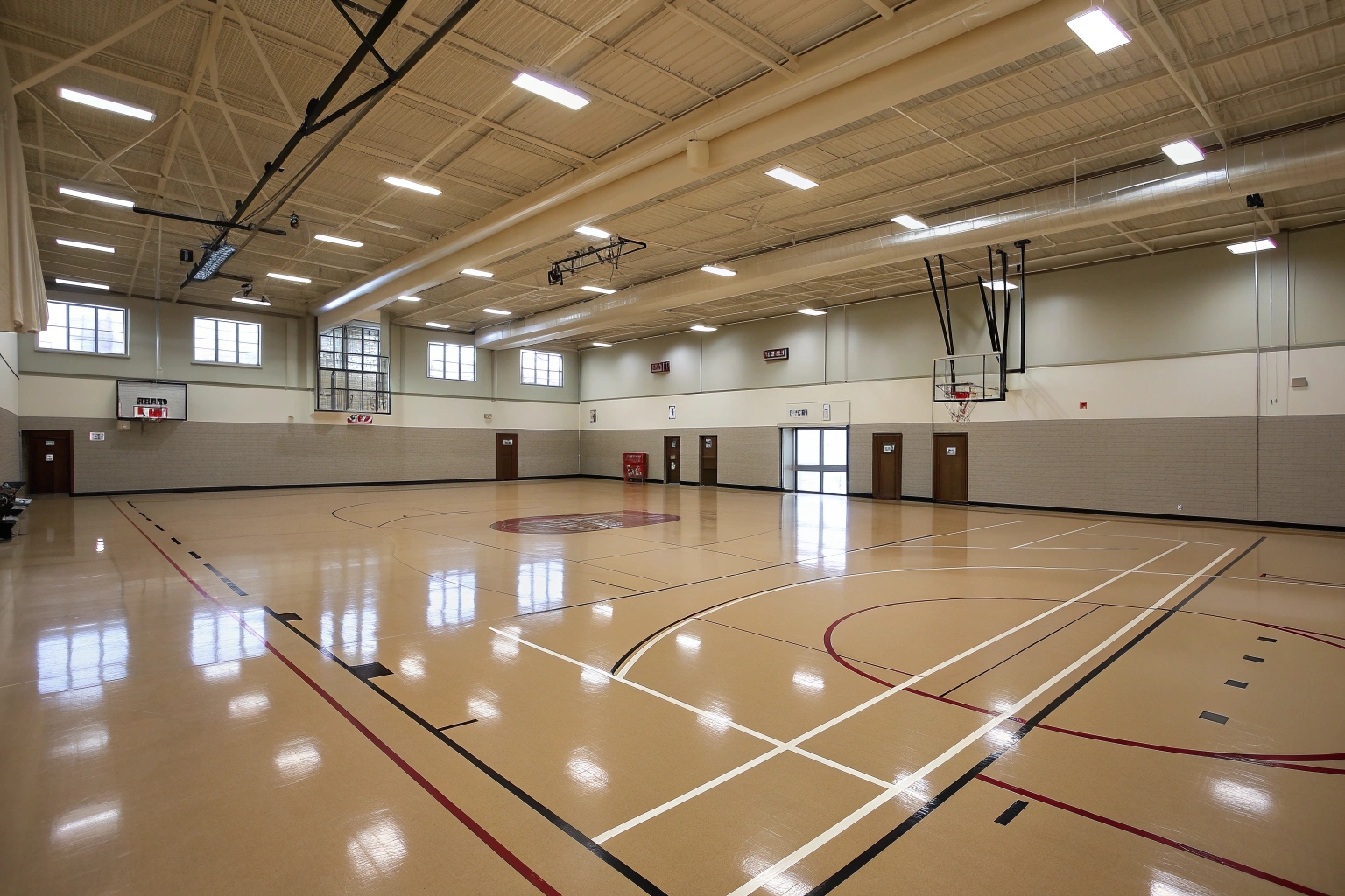 Gymnasium epoxy flooring installation for Brisbane educational facilities