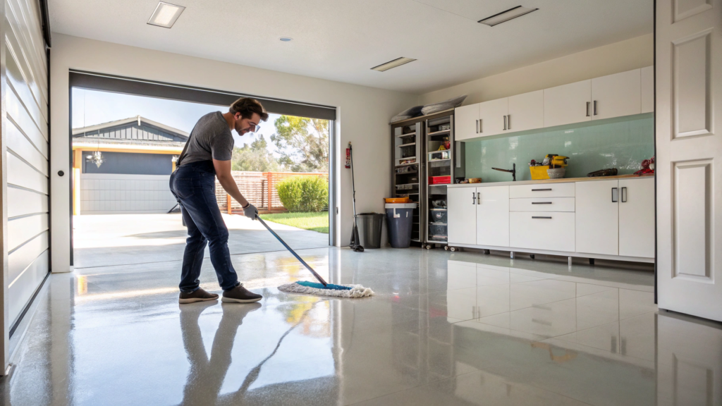 How do I maintain my epoxy garage floor?