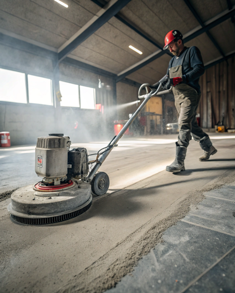Heavy-duty industrial epoxy floor in a Brisbane facility