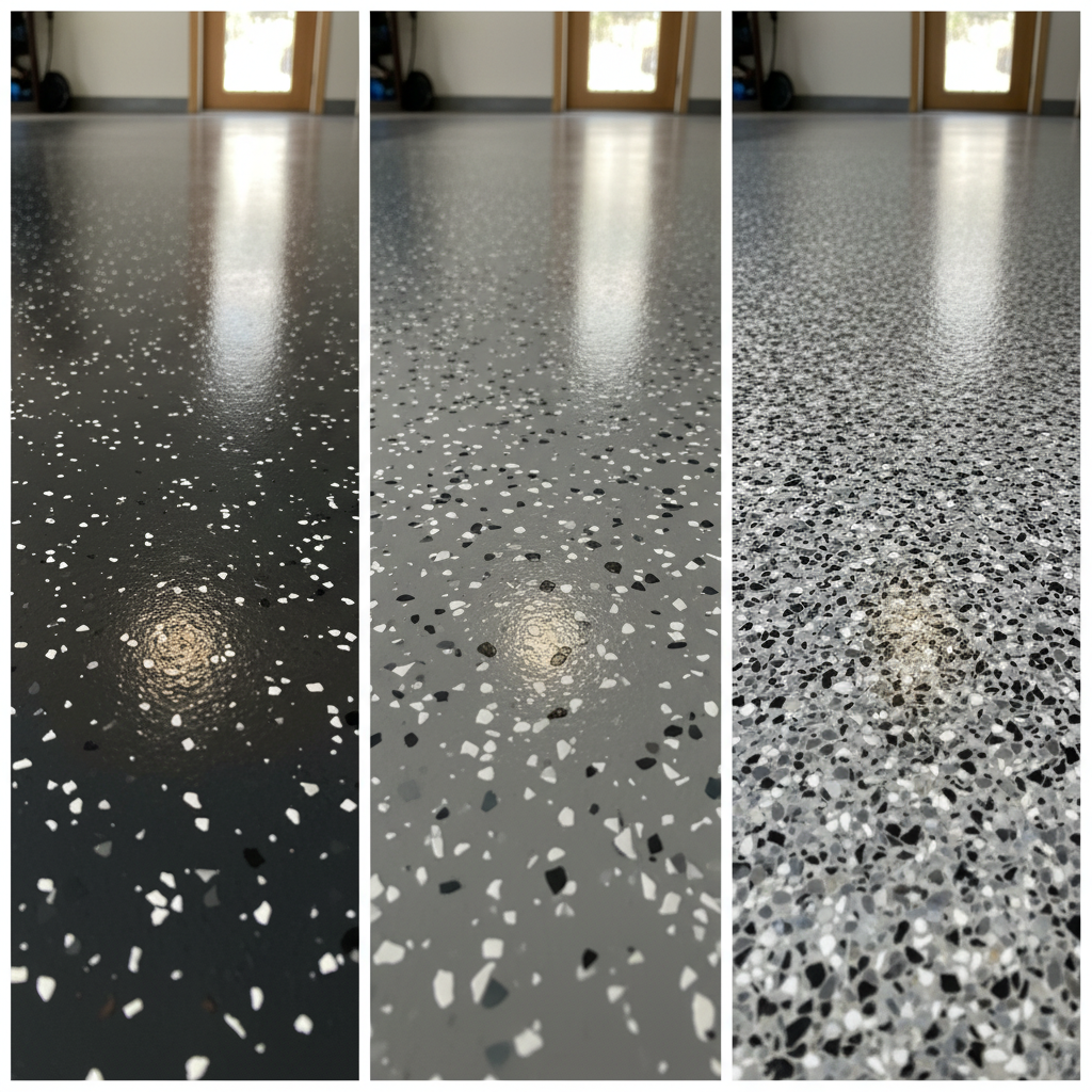 Comparison of full broadcast versus partial flake epoxy coverage levels